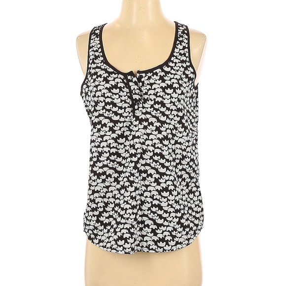$8 SALE Adam Levine Elephant Print Tank Top Blouse Sz L - Picture 1 of 8